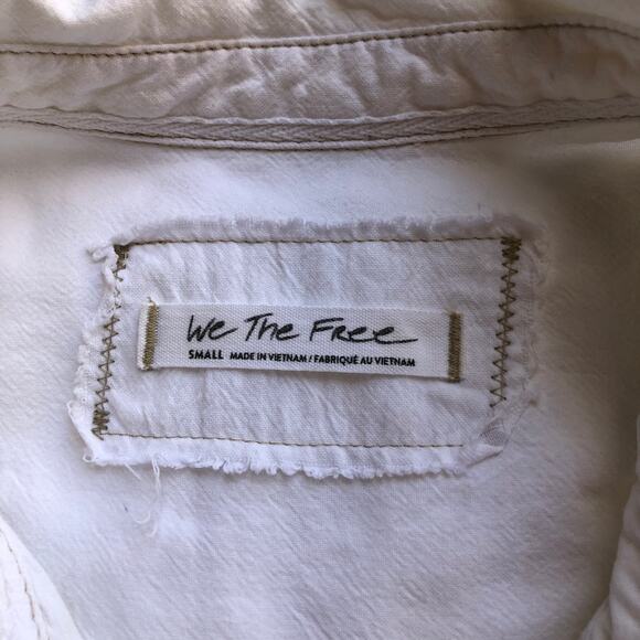 We The Free Oxford Dreams Button Down Shirt Long Sleeve Women's Size Small - Picture 9 of 12